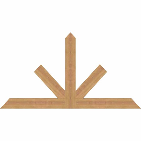 Ekena Millwork Saratoga Timber Gable Bracket, Western Red Cedar, 48"W x 26"H x 1 1/2"D x 3 1/2"F, 13/12 Pitch GBW048X26X0204SAR00SWR